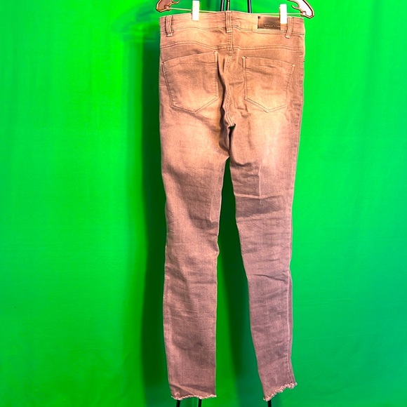 Size 6 Stretchy High Rise Skinny Women Jeans Ribbed Cropped Casual Denim Pants - Picture 16 of 17